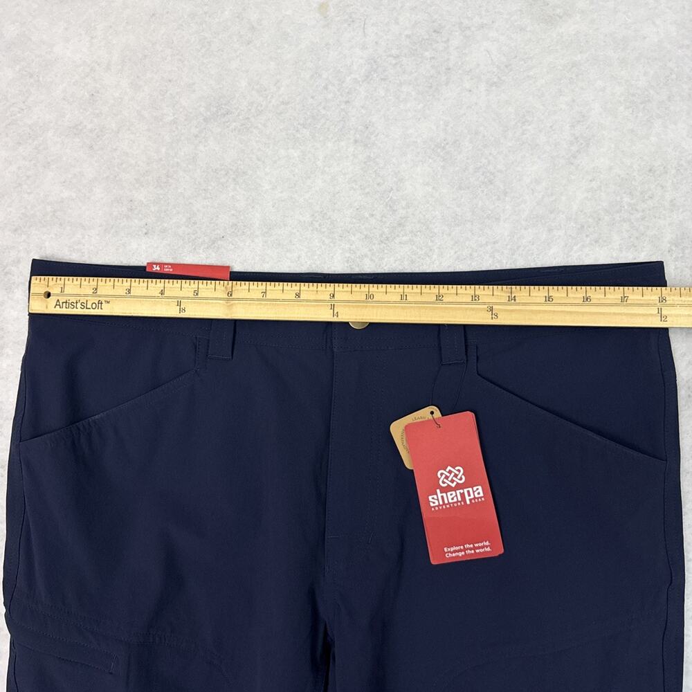 Sherpa Adventure Gear Mens 34 Cargo Shorts Blue Jamyang Drawstring Nylon Hiking - Picture 5 of 15